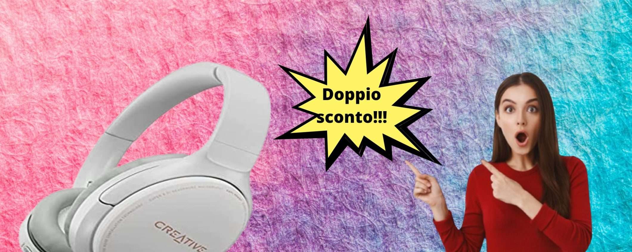 Cuffie over ear wireless con DOPPIO SCONTO solo su Amazon