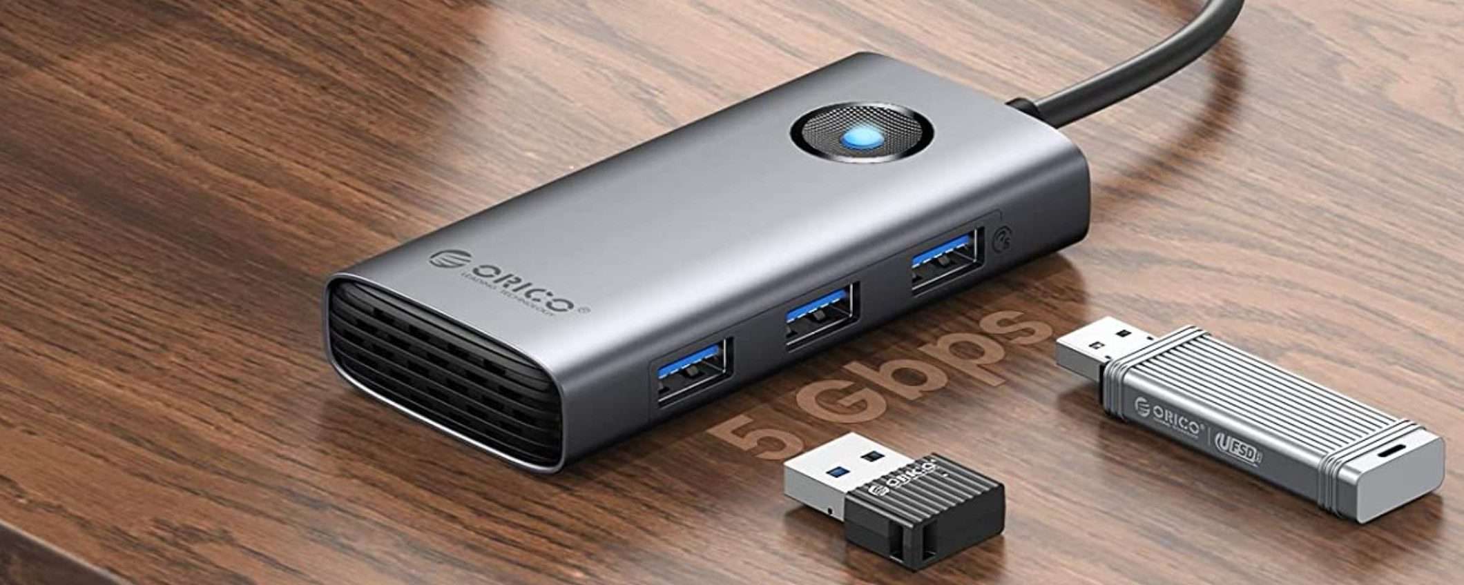 A questo Hub USB 6-in-1 colleghi di tutto: ti costa solo 15€