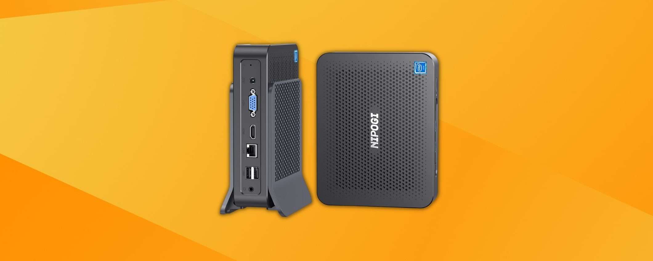 Mini PC con Intel, 8GB RAM, SSD 256GB e W10: che offerta su Amazon