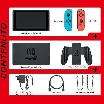 Nintendo Switch contenuto confezione