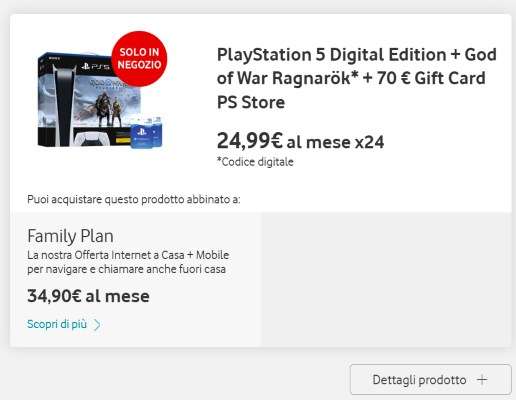 PS5 Digital Vodafone