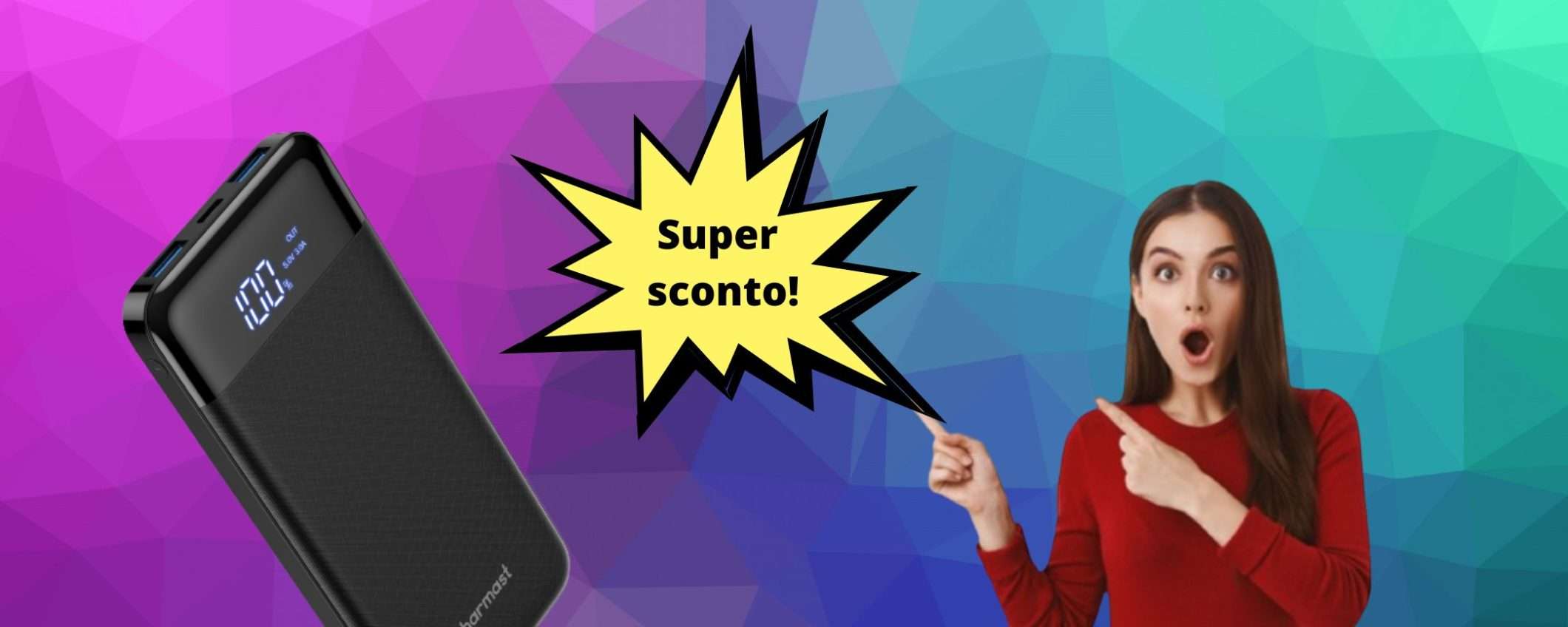 Power bank con schermo LED con un SUPER SCONTO su Amazon