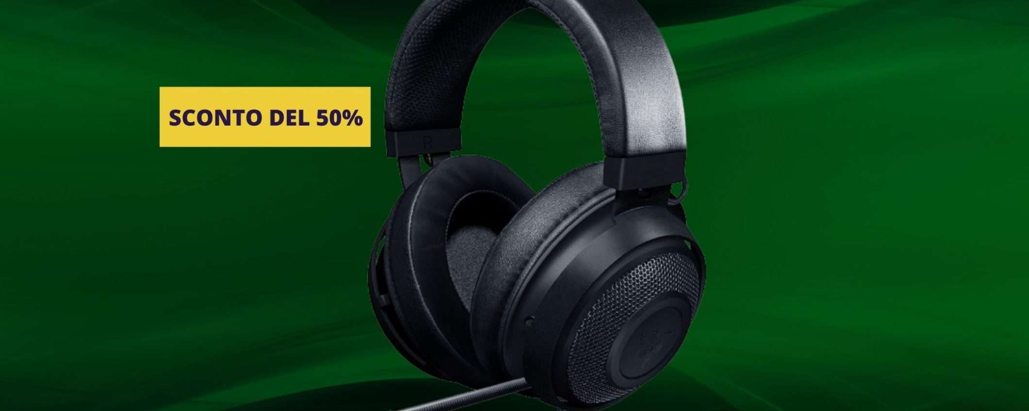 Razer Kraken a metà del loro normale prezzo, follia di Amazon (da non farsi scappare)