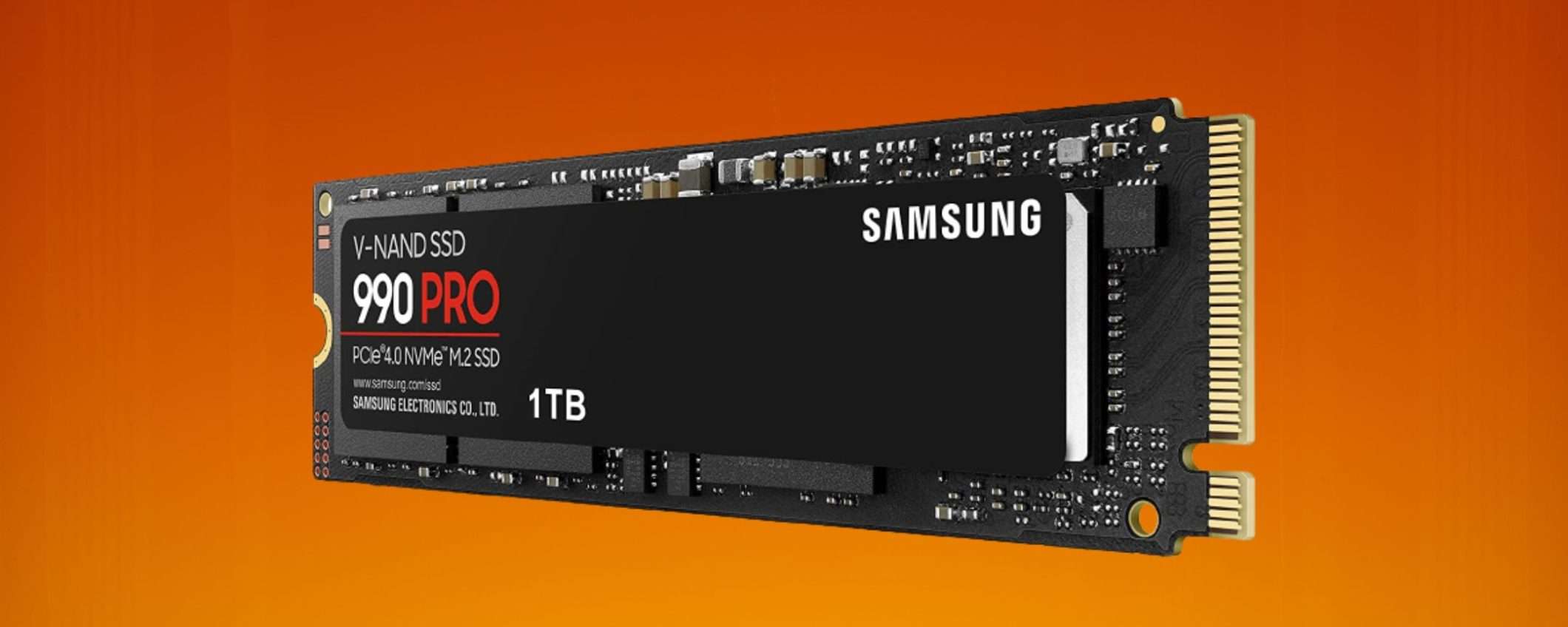 Offerte Amazon: SSD Samsung 990 Pro da 1TB al miglior prezzo di sempre