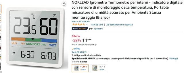 Il celeberrimo termometro igrometro by Xiaomi a 11€: occasione LAMPO