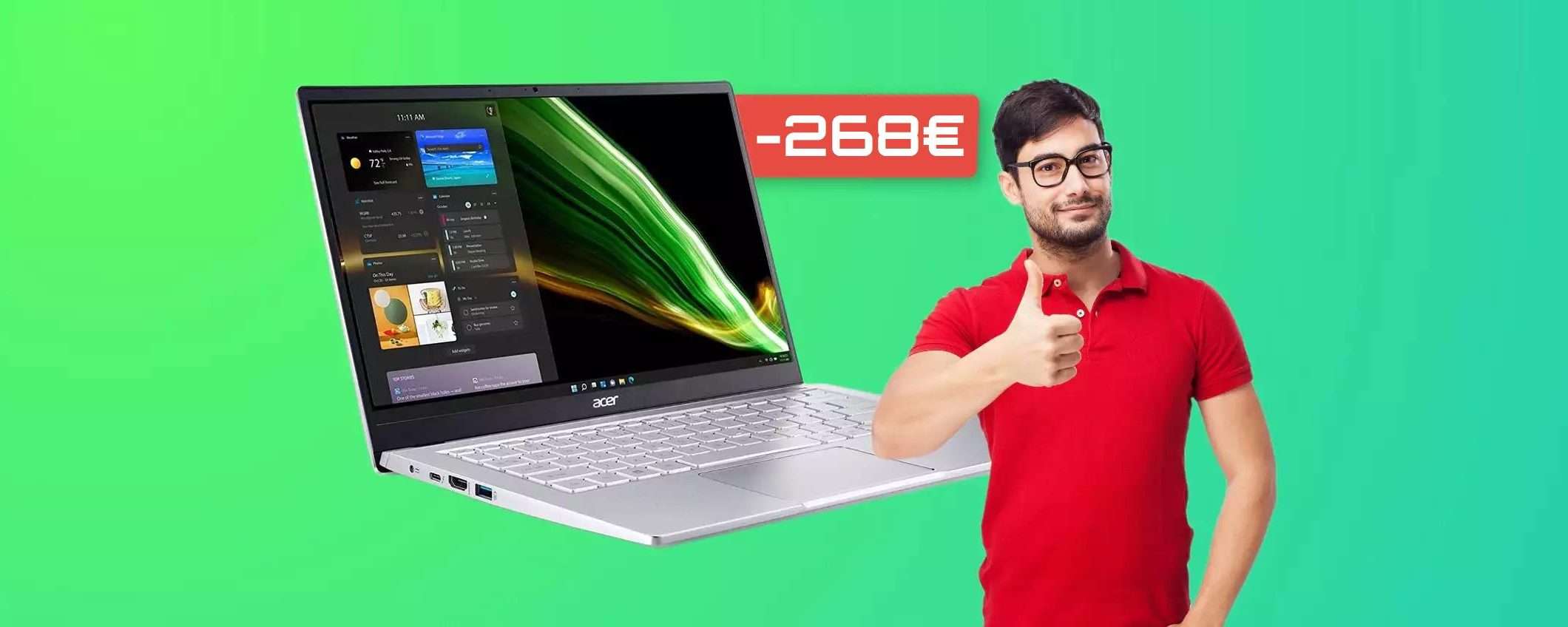 Acer Swift 3 con processore i7 ad un prezzo SCONTATISSIMO (-268€)