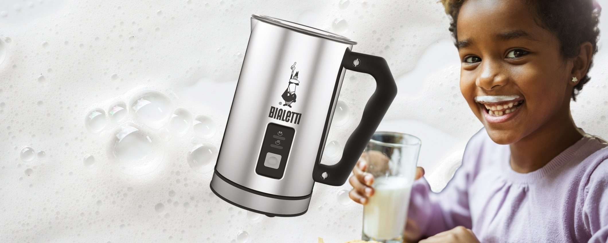 Bialetti SUPER: colazione come al bar con tanto di baffo da LATTE