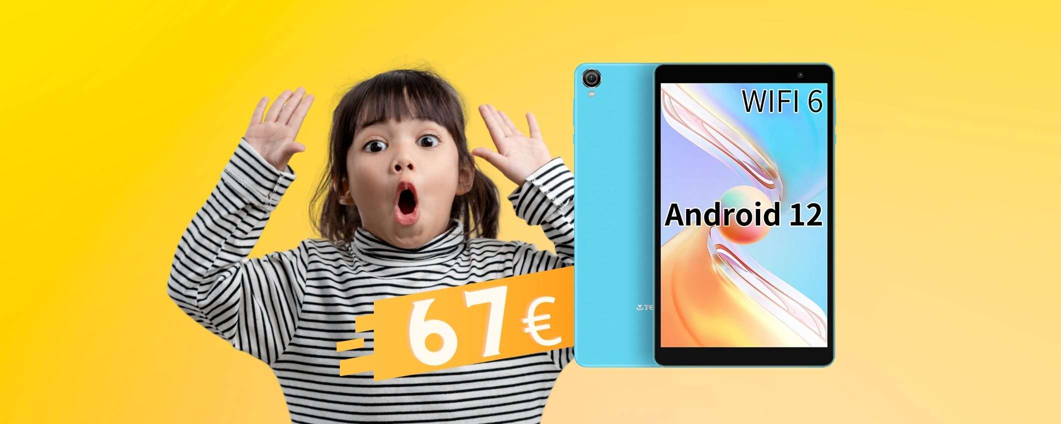 BOMBA Amazon: tablet Android 12 da 8 pollici a circa 67€