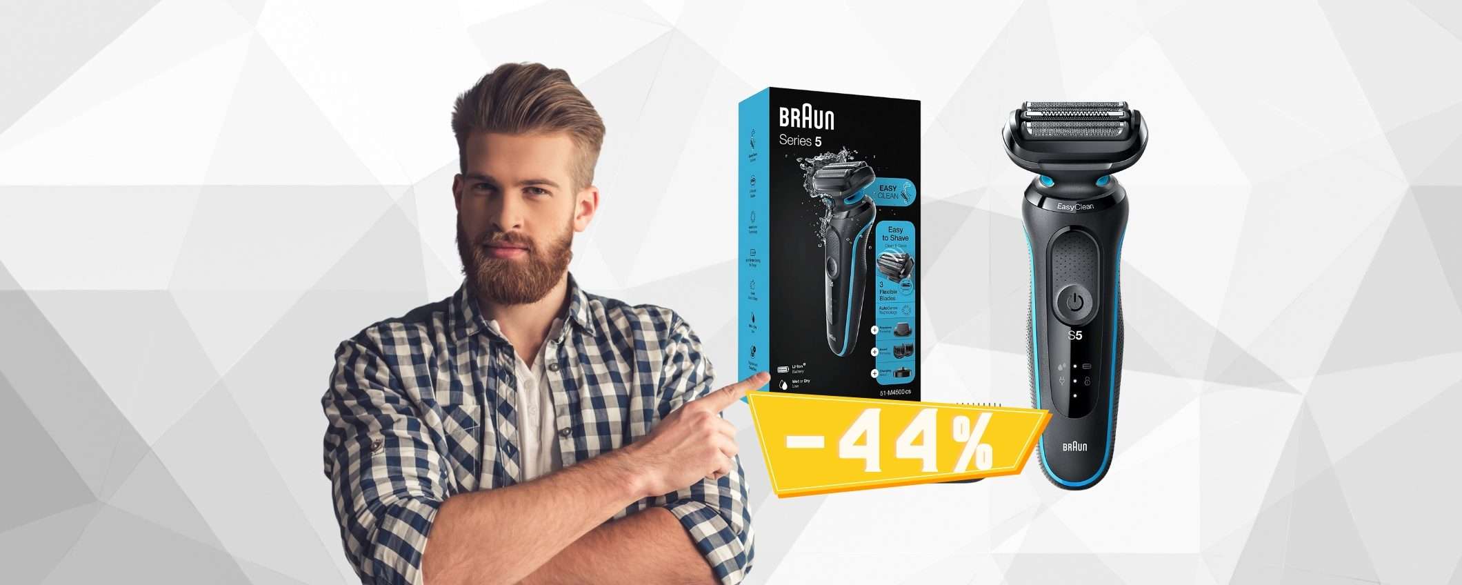 Braun Series 5: il RE dei rasoi elettrici al MINIMO STORICO (-44%)