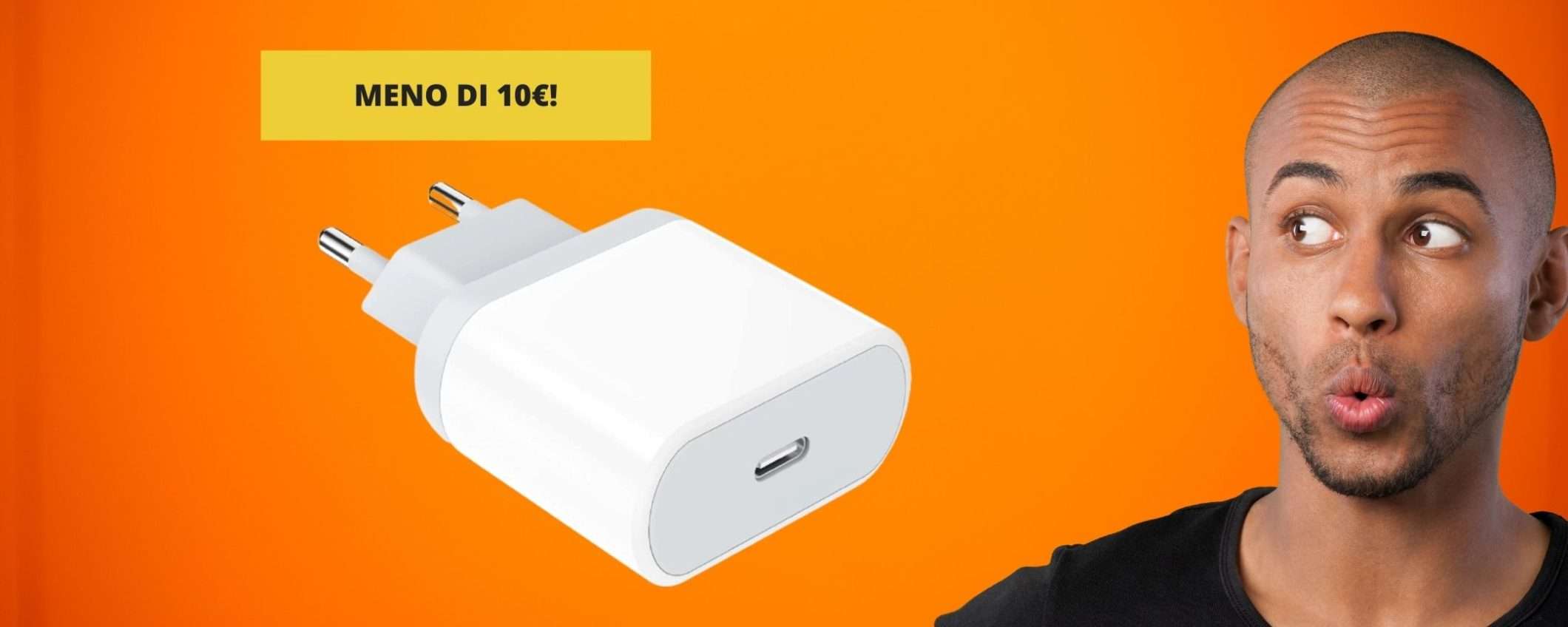 Caricatore per iPhone da 20W: oggi a meno di 10€ su Amazon