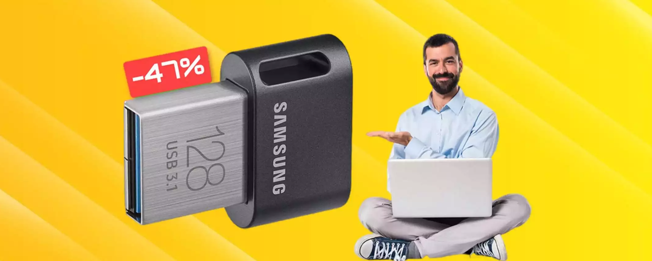 Chiavetta USB Samsung: nella botte piccola ci sono 128GB (23€)