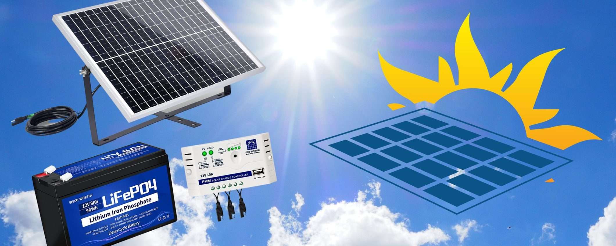 Kit fotovoltaico con ACCUMULO e porta USB a 119€: prezzaccio Amazon sbriciolato