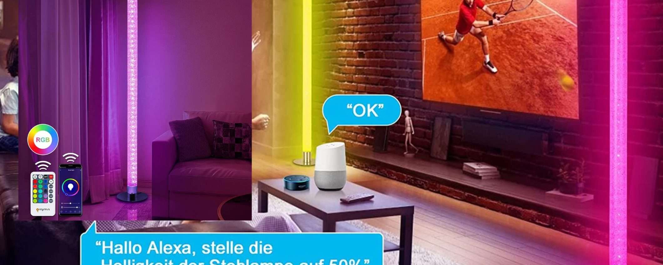 Una lampada da terra smart SENSAZIONALE: sconto 50%, prezzo ridicolo (44€)