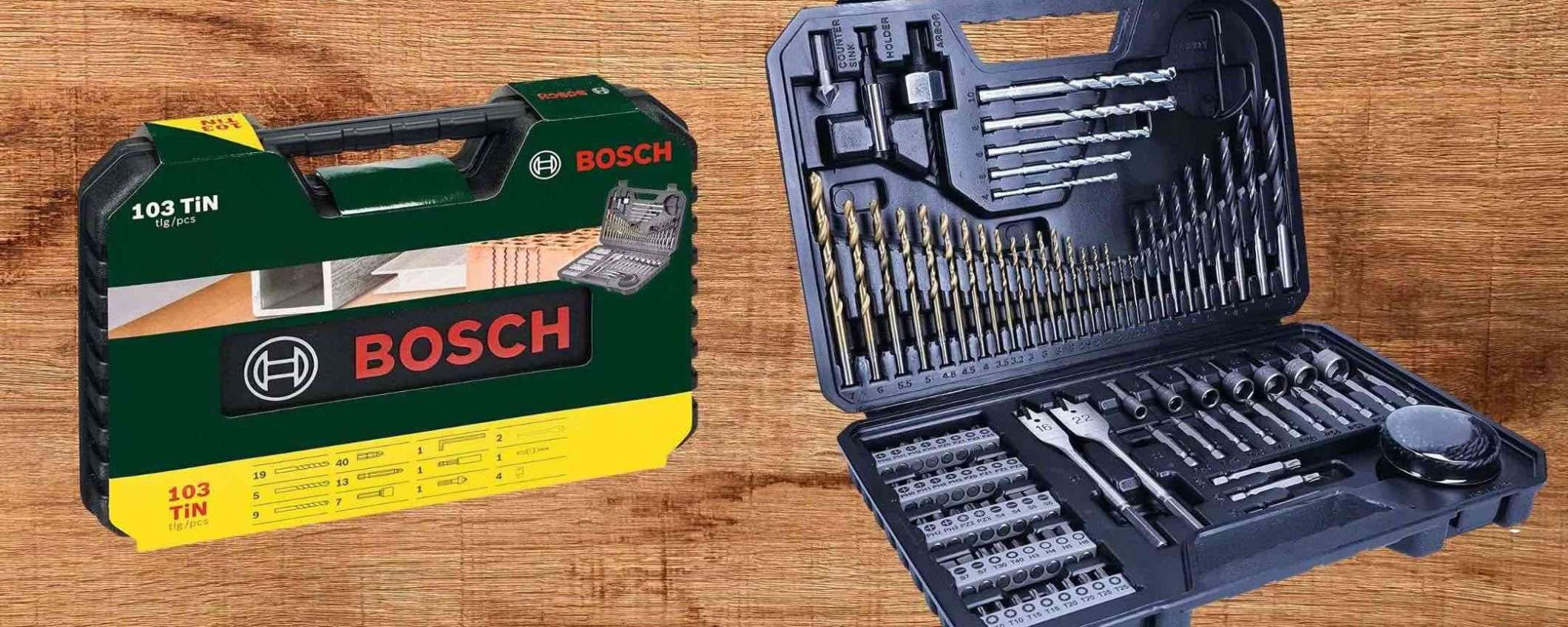 Su Amazon torna la BOMBA Bosch: enorme kit 103 in 1 a 22€, prezzaccio