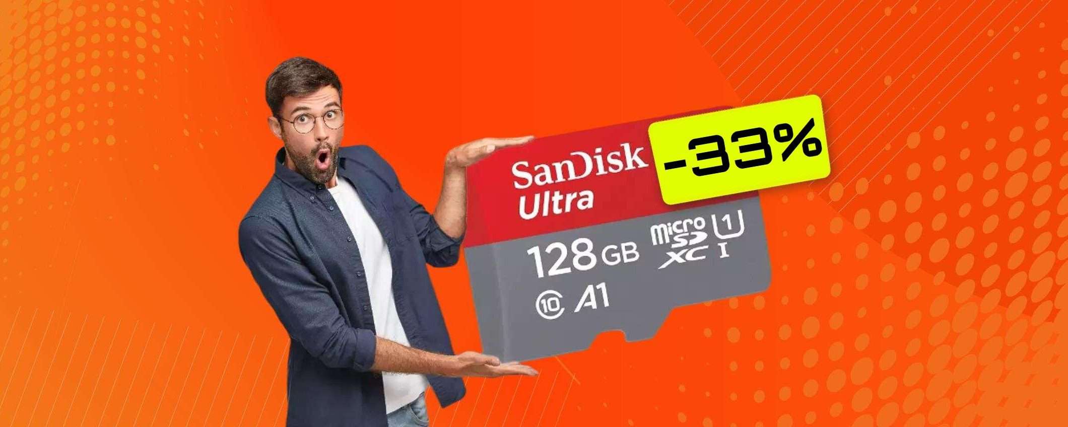 MicroSD 128GB: tutto lo spazio che ti serve alla MASSIMA velocità (19€)