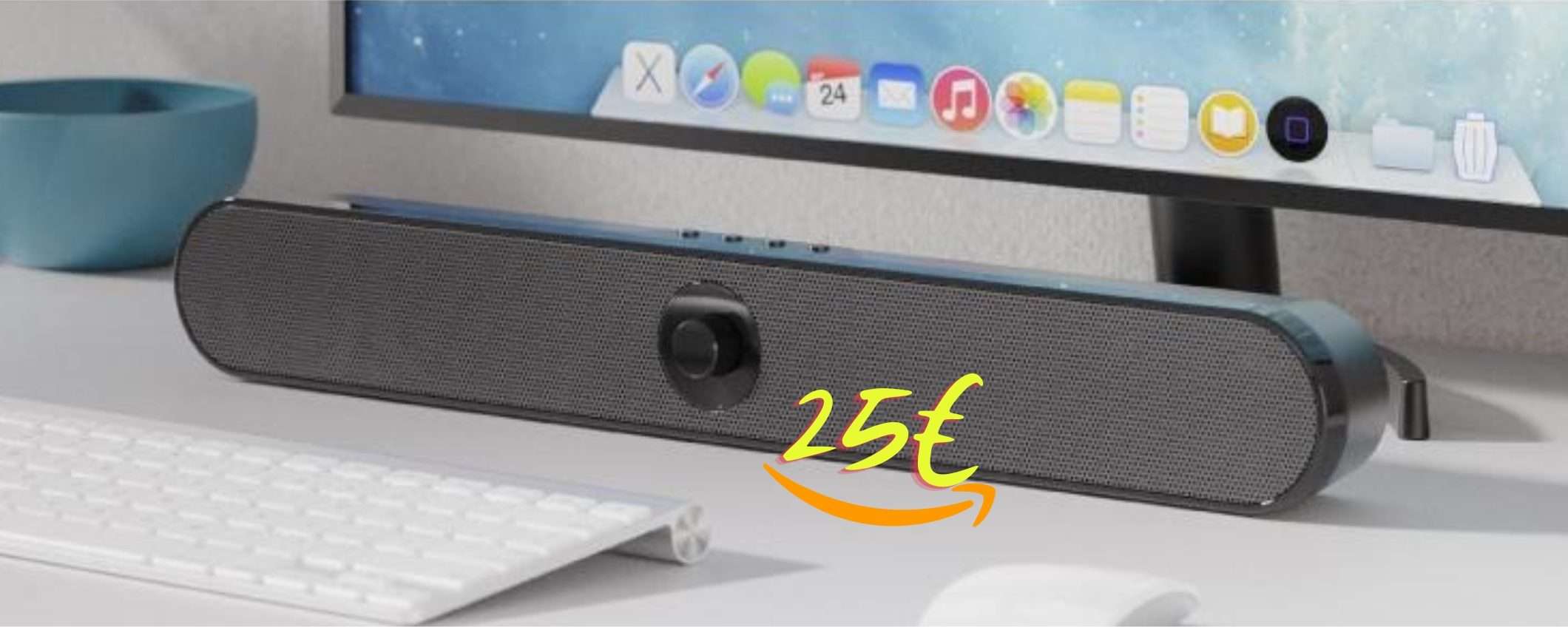 Mini soundbar con SCONTO più COUPON è tua a 25€ (offerta lampo)