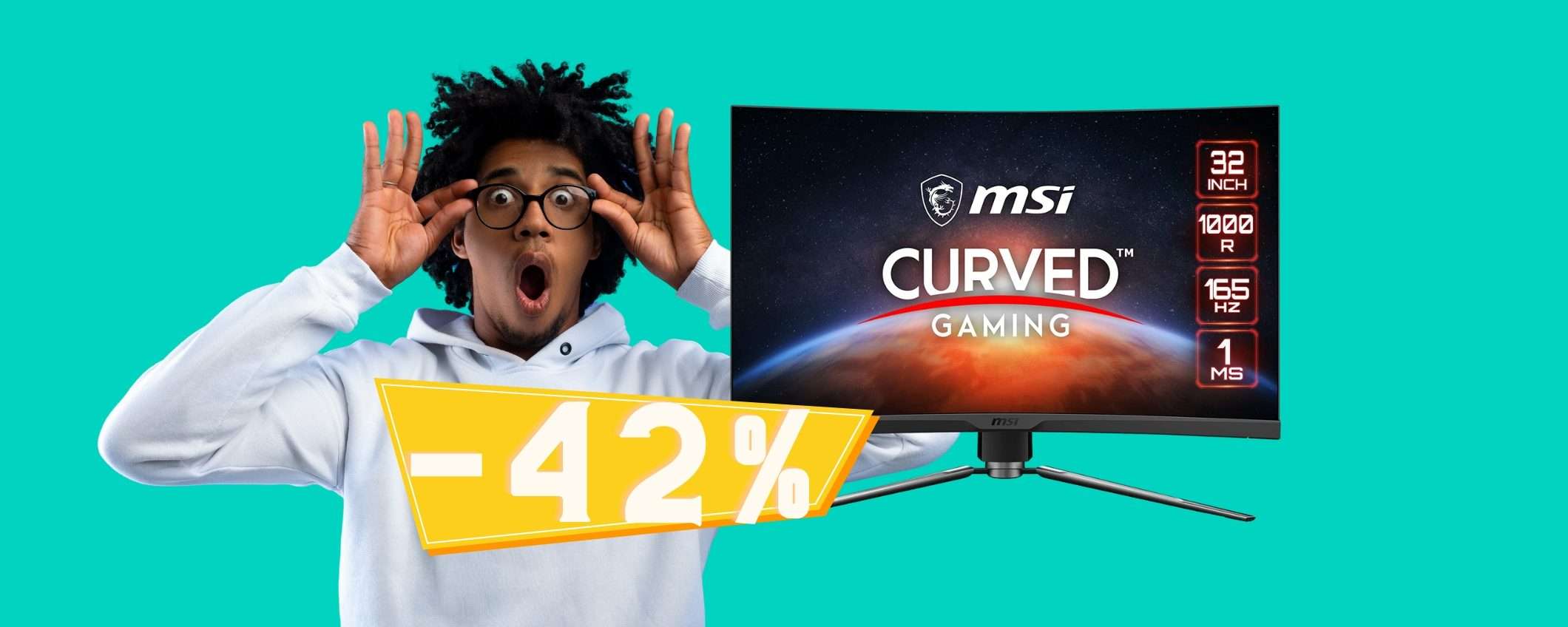 MSI: monitor gaming curvo da 32 pollici a prezzo FOLLE (-42%)