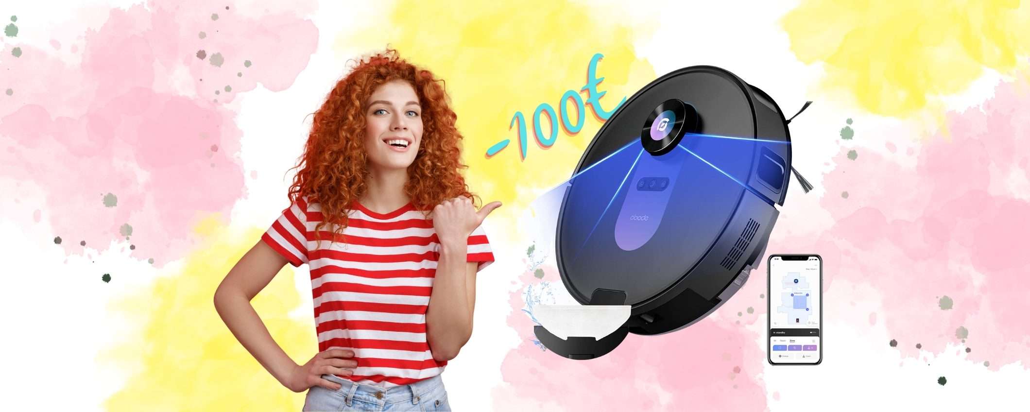 Obode A8: robot aspirapolvere lavapavimenti con SCONTO di 100€