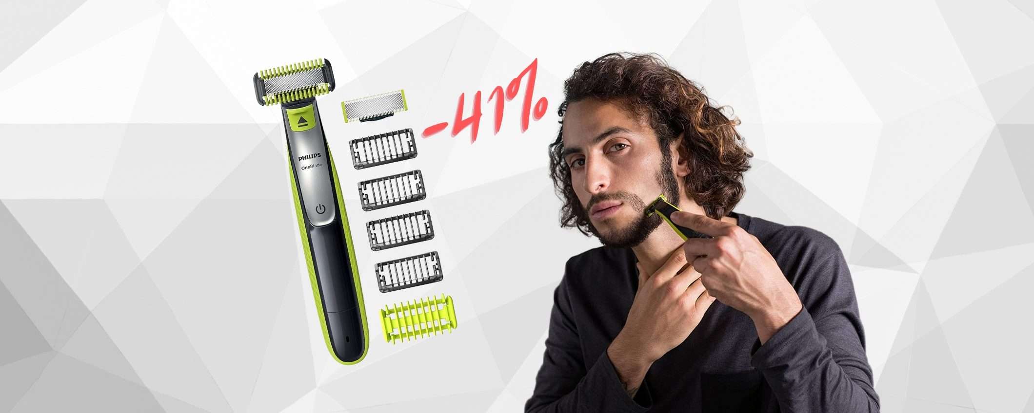 Philips OneBlade: il miglior rasoio elettrico a prezzo da FAVOLA (-41%)