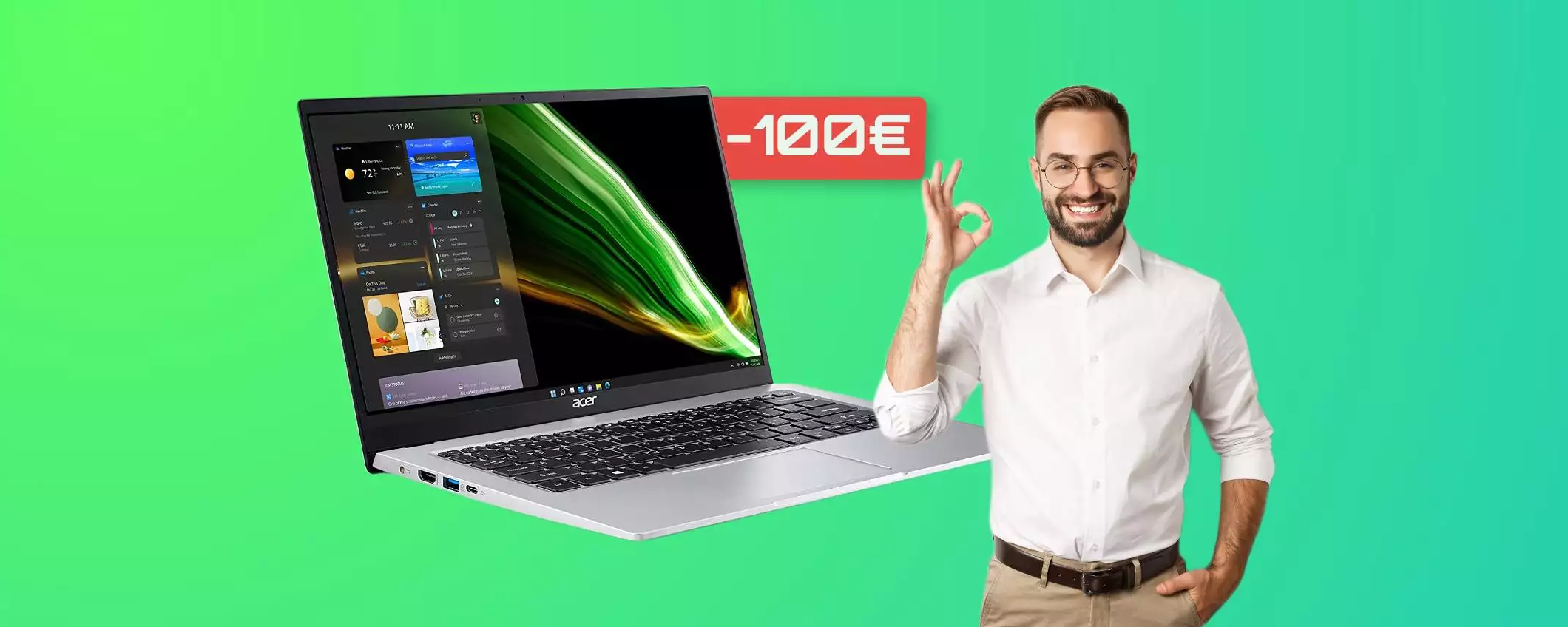 Portatile Acer con Windows 11 ad un prezzo TROPPO basso (-100€)