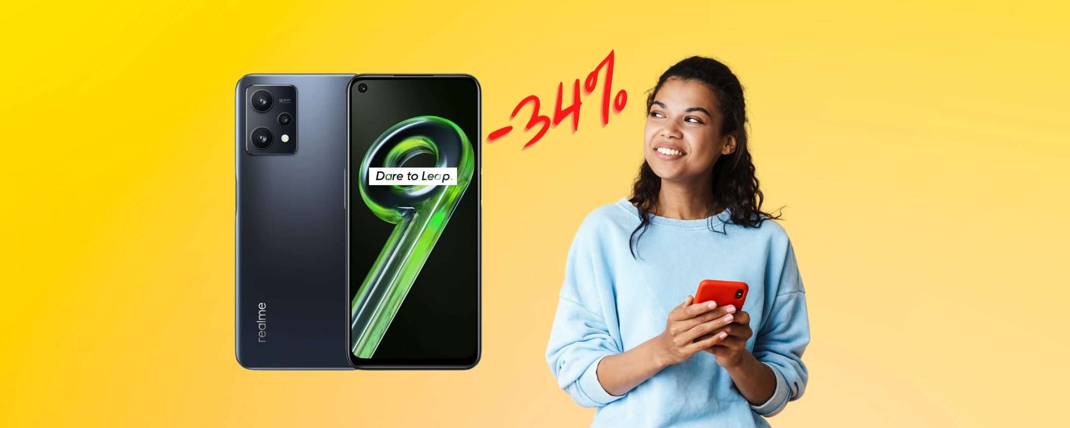 Realme 9 5G a prezzo STRACCIATO su Amazon (-87€)