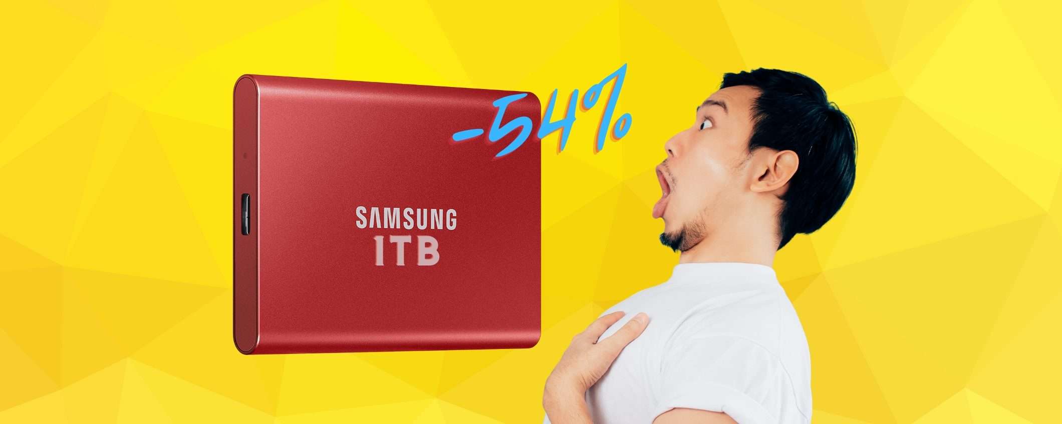 Samsung: SSD portatile da 1TB a MENO della METÀ su Amazon