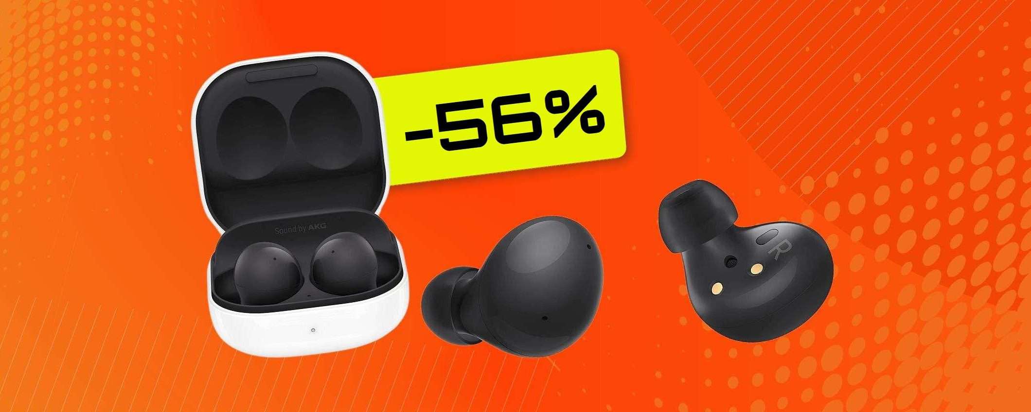 Galaxy Buds 2, ora o mai più: c'è un SUPER SCONTO del 56%