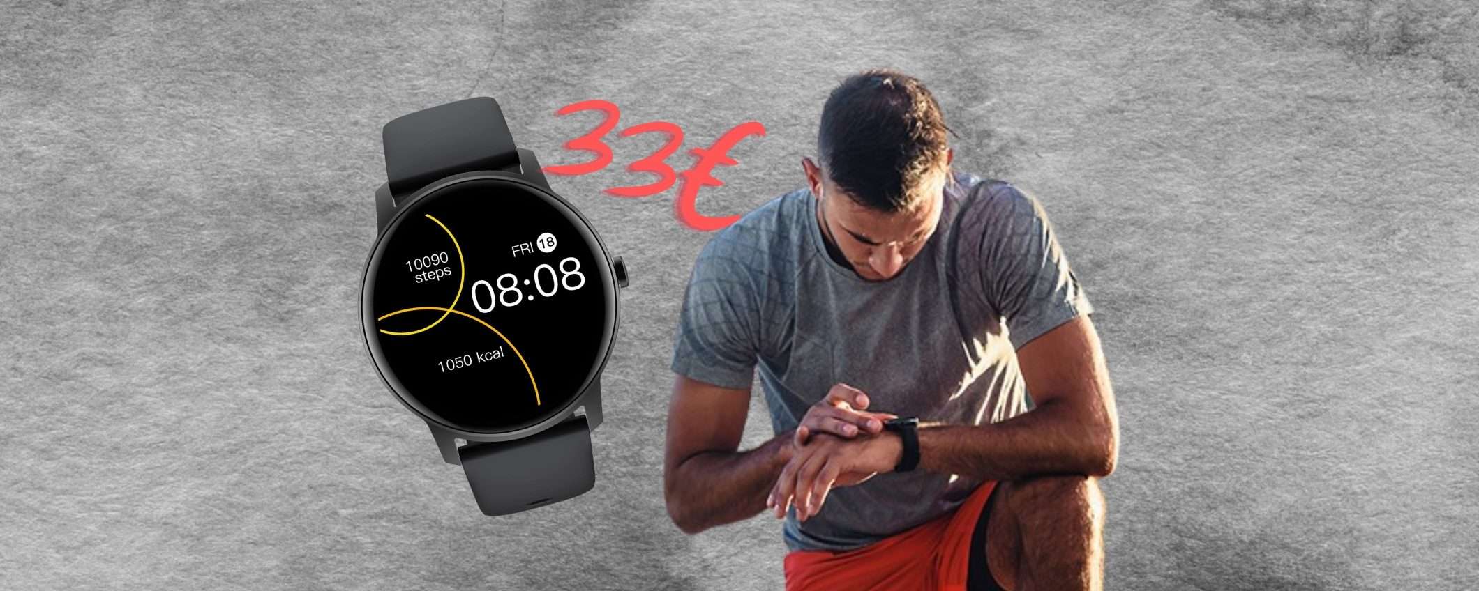 Smartwatch con oltre 100 quadranti e mini giochi a 33€ su Amazon