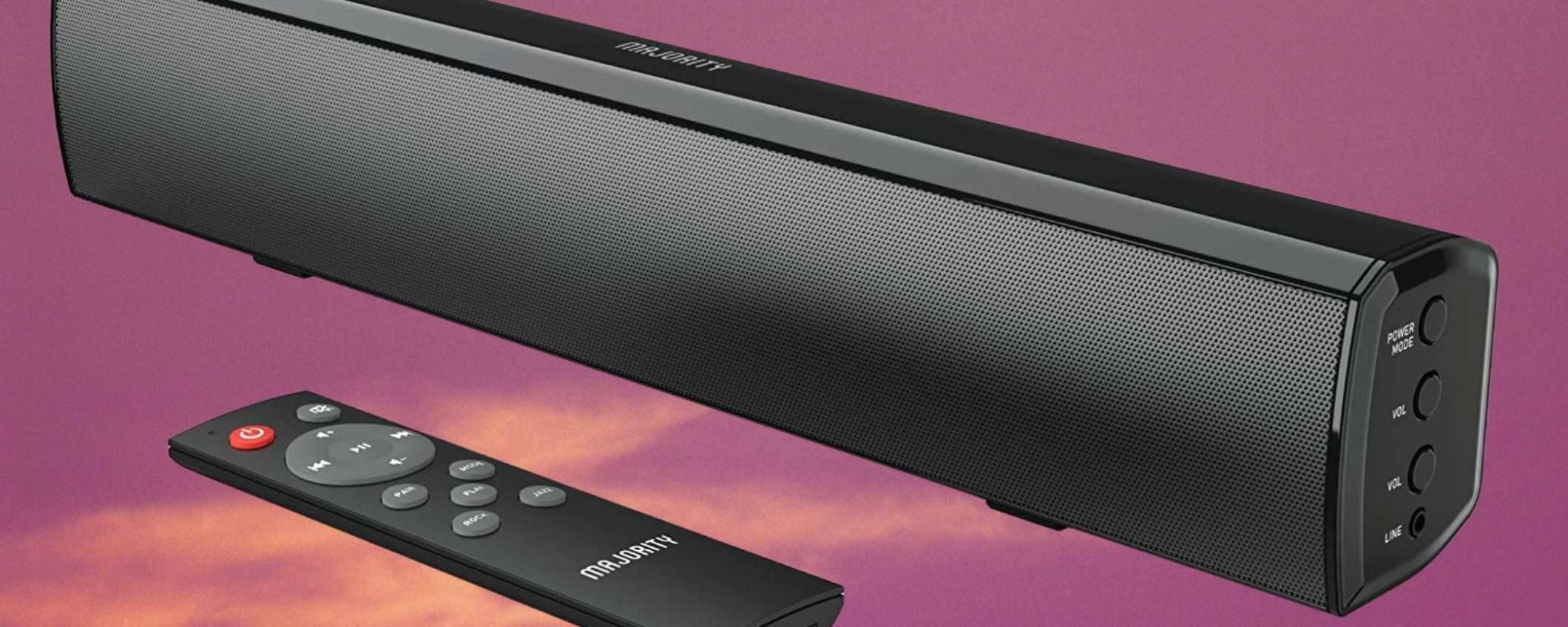 Una soundbar STRAORDINARIA a 39€ su Amazon: potentissima e compatta