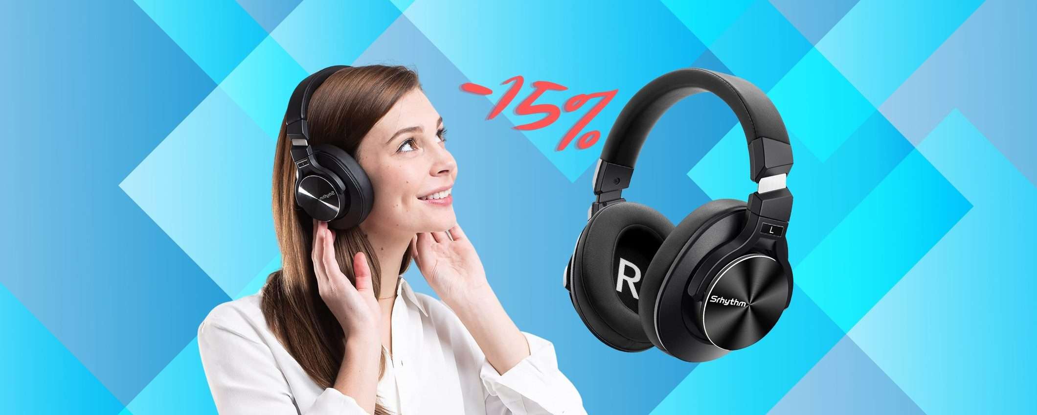 Srhythm NC75 Pro: cuffie wireless con 40h di ascolto a un OTTIMO prezzo