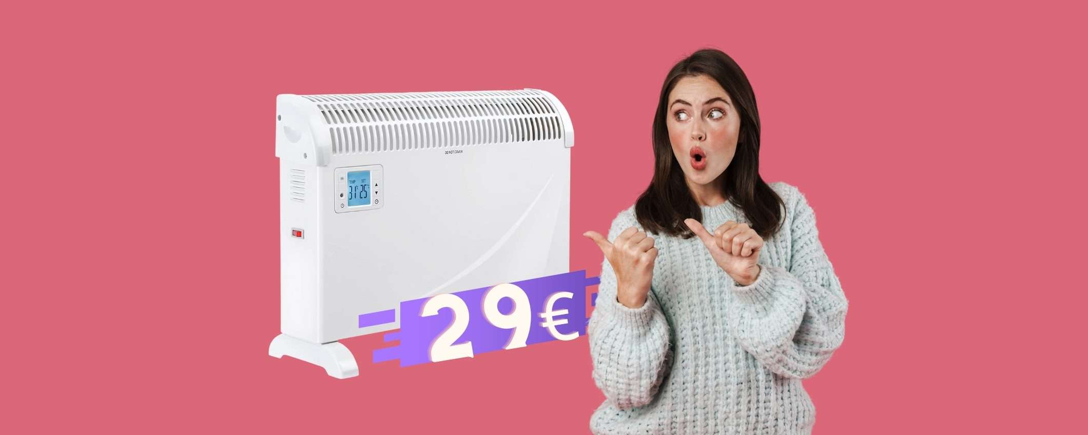 Stufa elettrica POTENTE con display per la temperatura a circa 29€