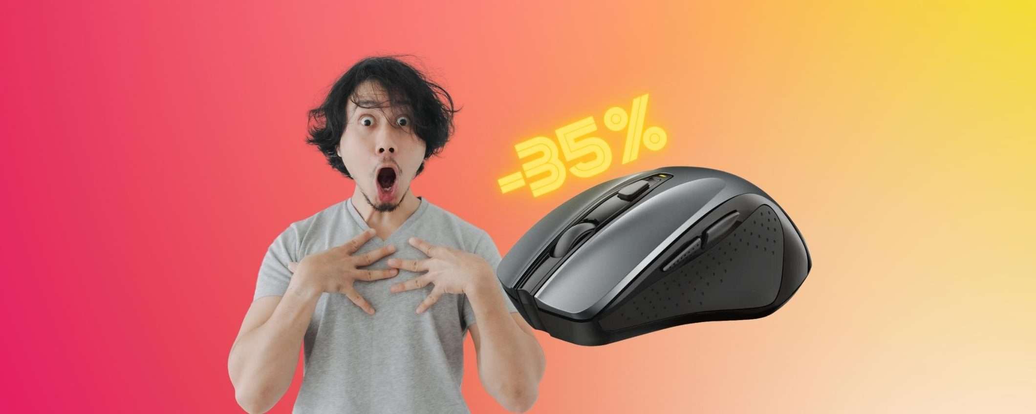 Da Trust un mouse wireless ergonomico e preciso a MENO di 15€