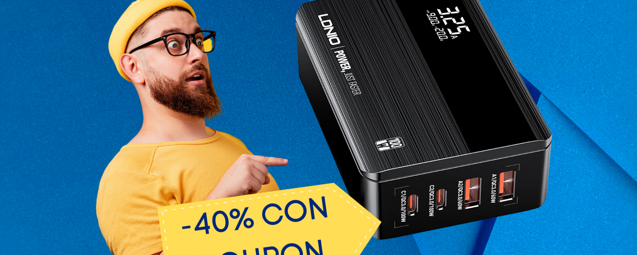 Caricatore Multiplo USB-C: sconto del 40% su Amazon con COUPON