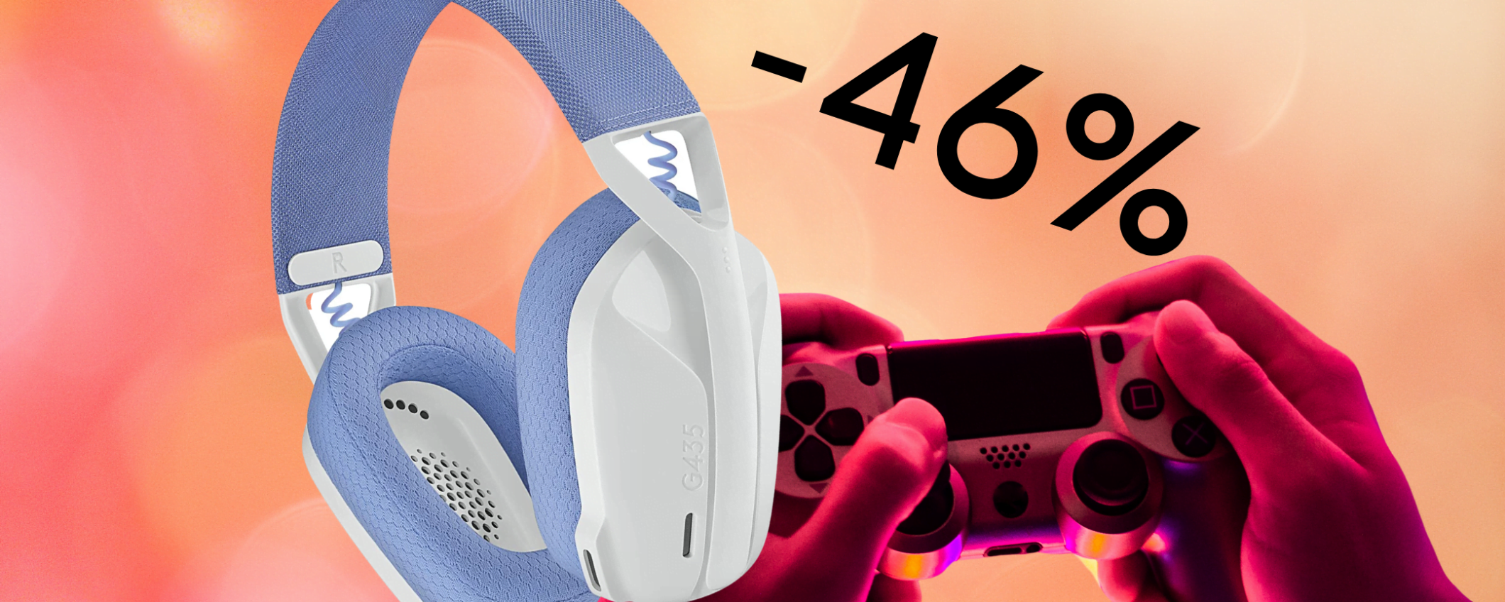 Logitech G435: Cuffie Gaming Bluetooth in sconto del 46% su Amazon