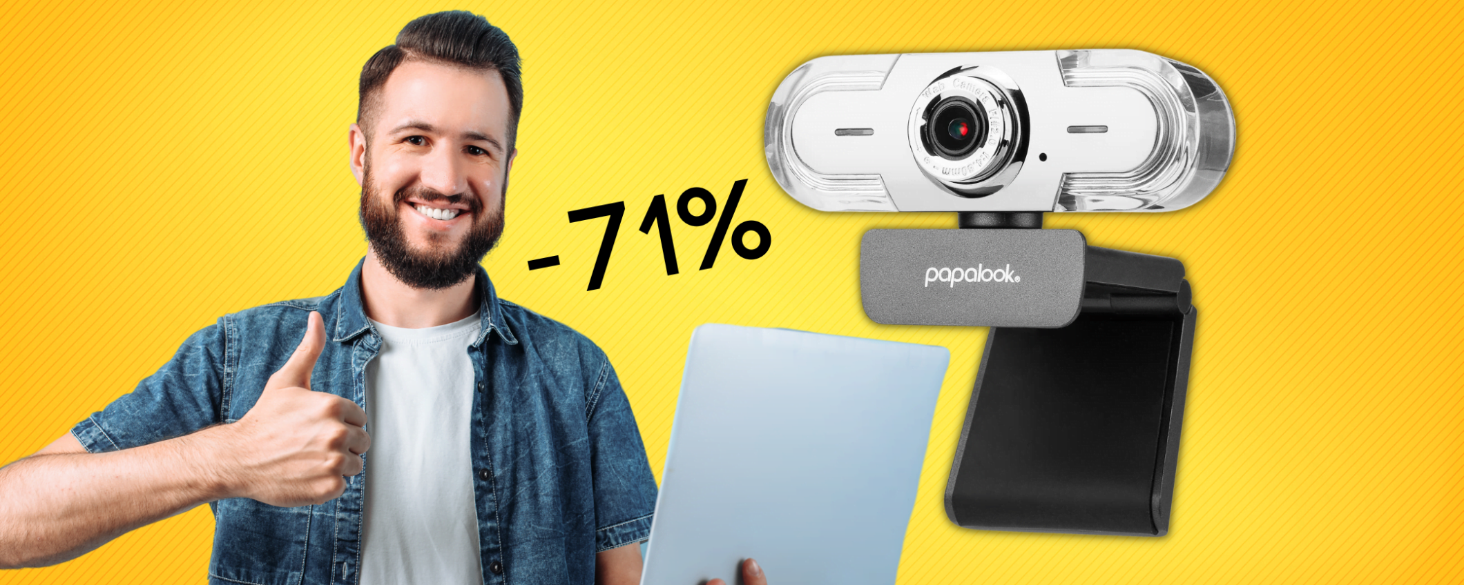 Vai in streaming con questa Webcam Full HD: sconto del 71% su Amazon