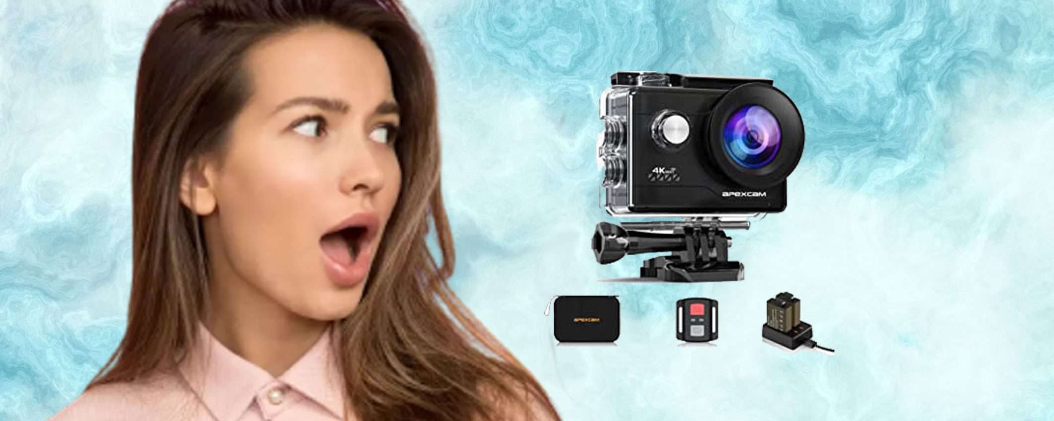 Action Cam impermeabile 4K oggi sconto pazzesco su Amazon(-30%)