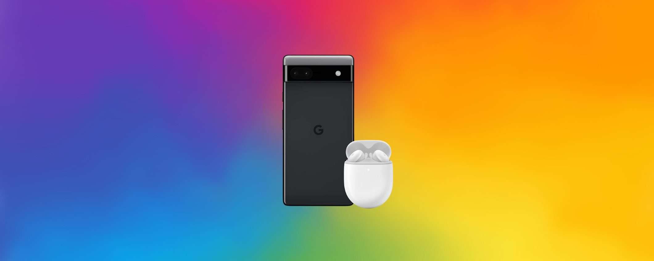 Google Pixel 6a con Pixel Buds: il bundle CROLLA di prezzo su Amazon (-28%)