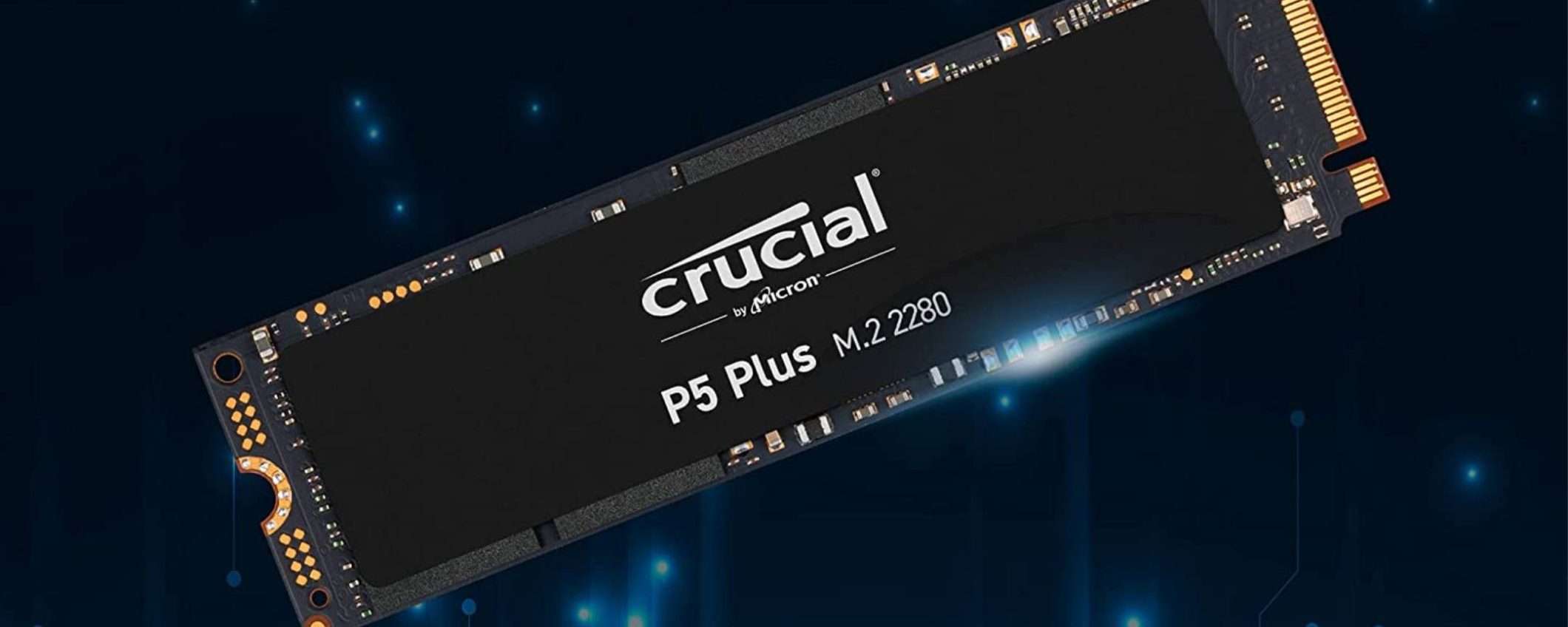 SSD Crucial P5 Plus da 2TB: super prezzo, risparmia subito 100€ su Amazon