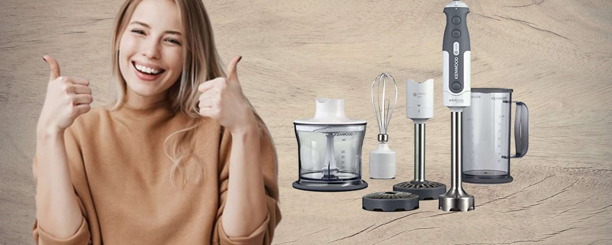 Mixer ad immersione Kenwood oggi tuo con il 36% di sconto su Amazon