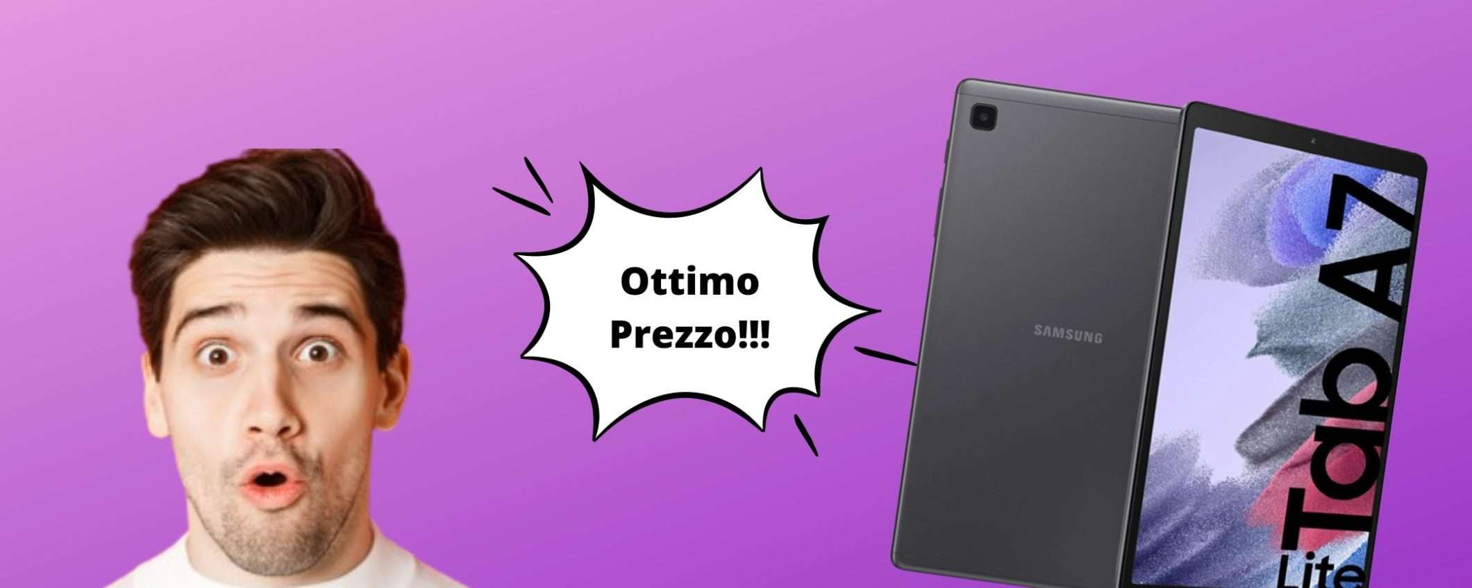 Samsung Galaxy Tab A7 Lite, PREZZO BOMBA sullo store Amazon