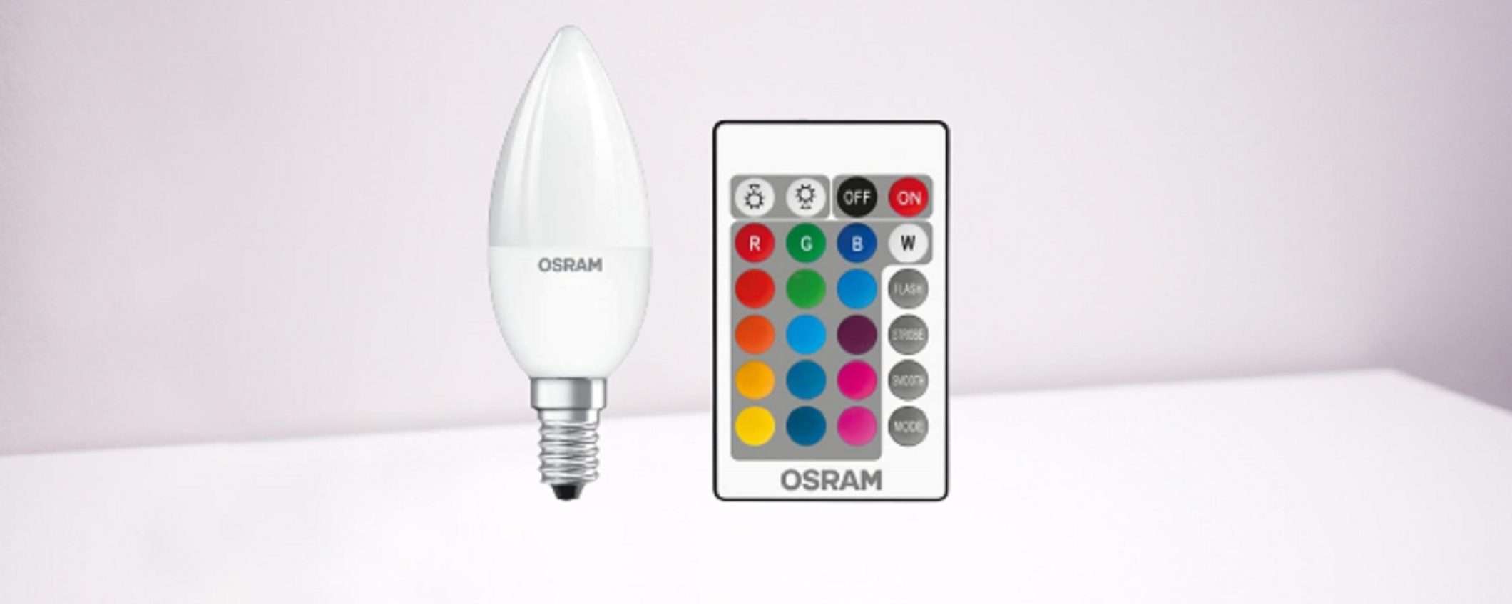 4 lampadine RGBW Osram + telecomando a meno di 8€ ciascuna