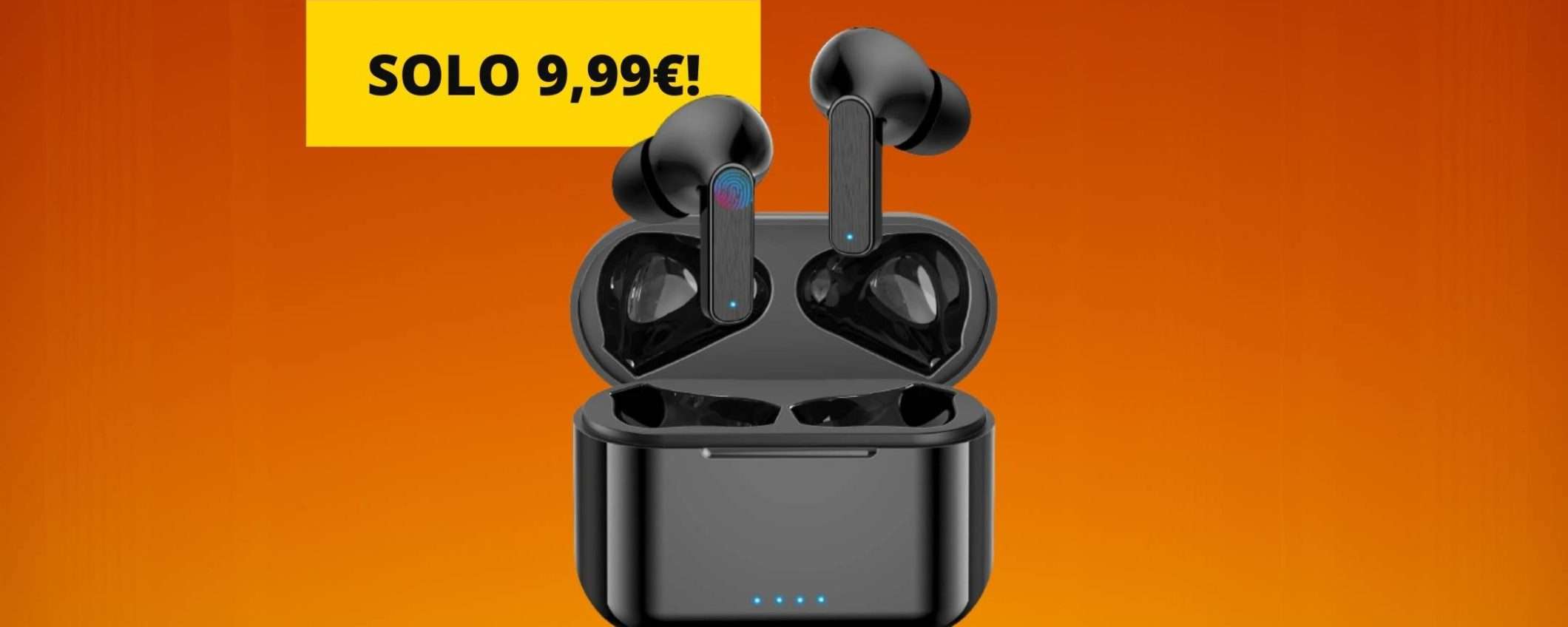 Queste COMODISSIME cuffiette Bluetooth sono in SUPER SCONTO su Amazon: oggi costano solo 9,99€