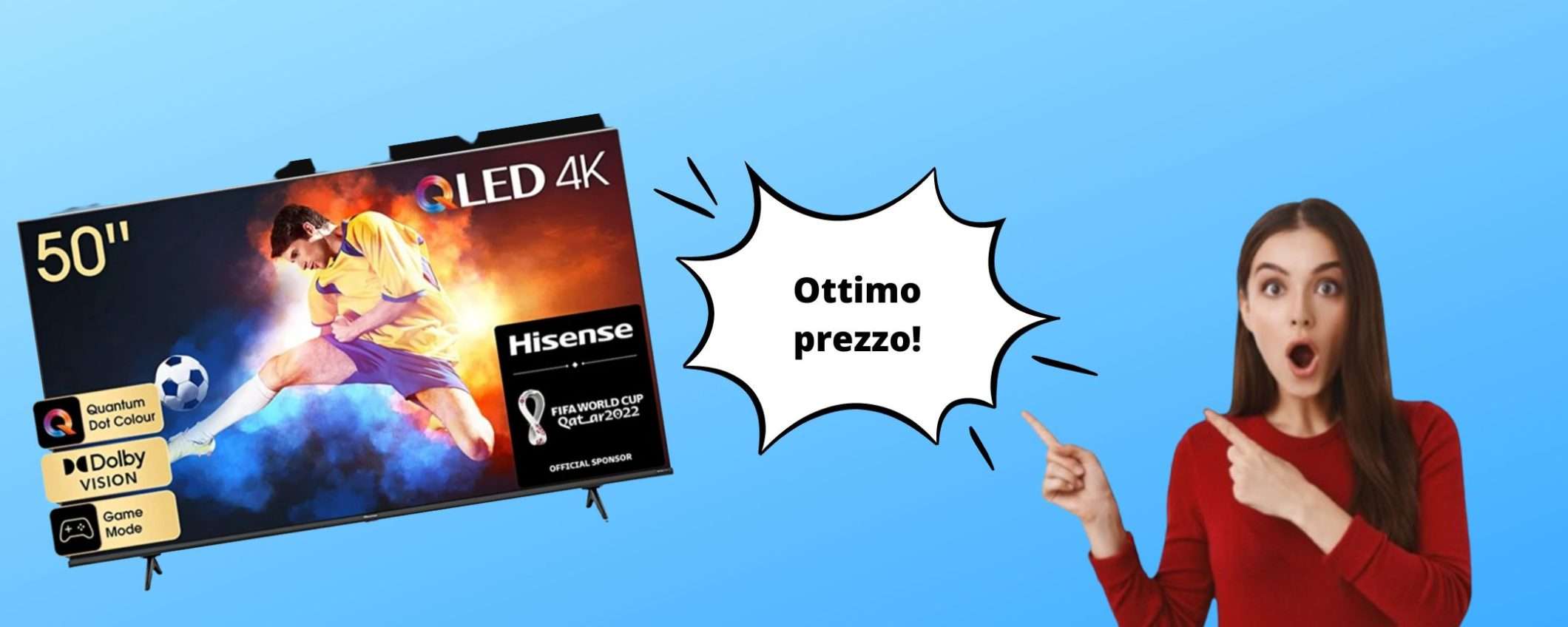 TV HiSense QLED da 50