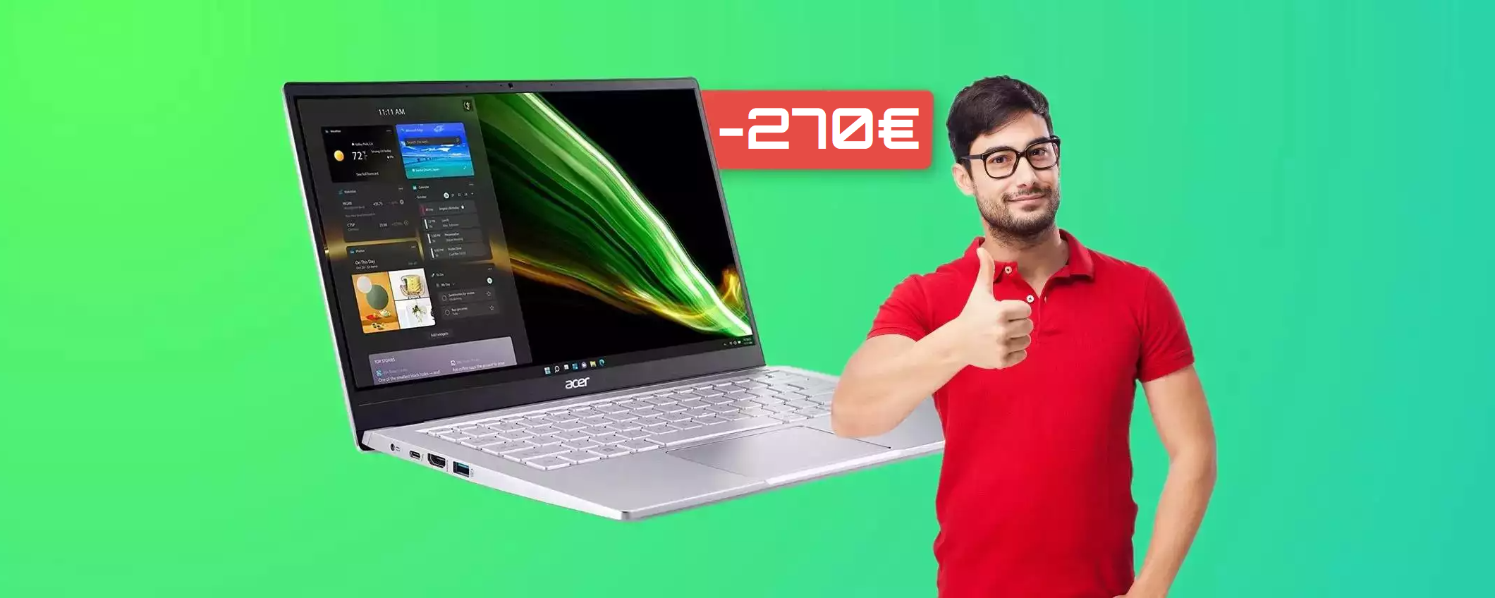 Acer Swift 3 con processore i7: a questo prezzo è IMPERDIBILE (-270€)