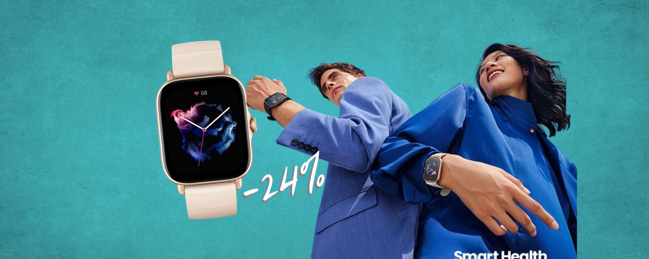 Amazfit GTS 3: smartwatch elegante con 150 modalità di sport (-36€)