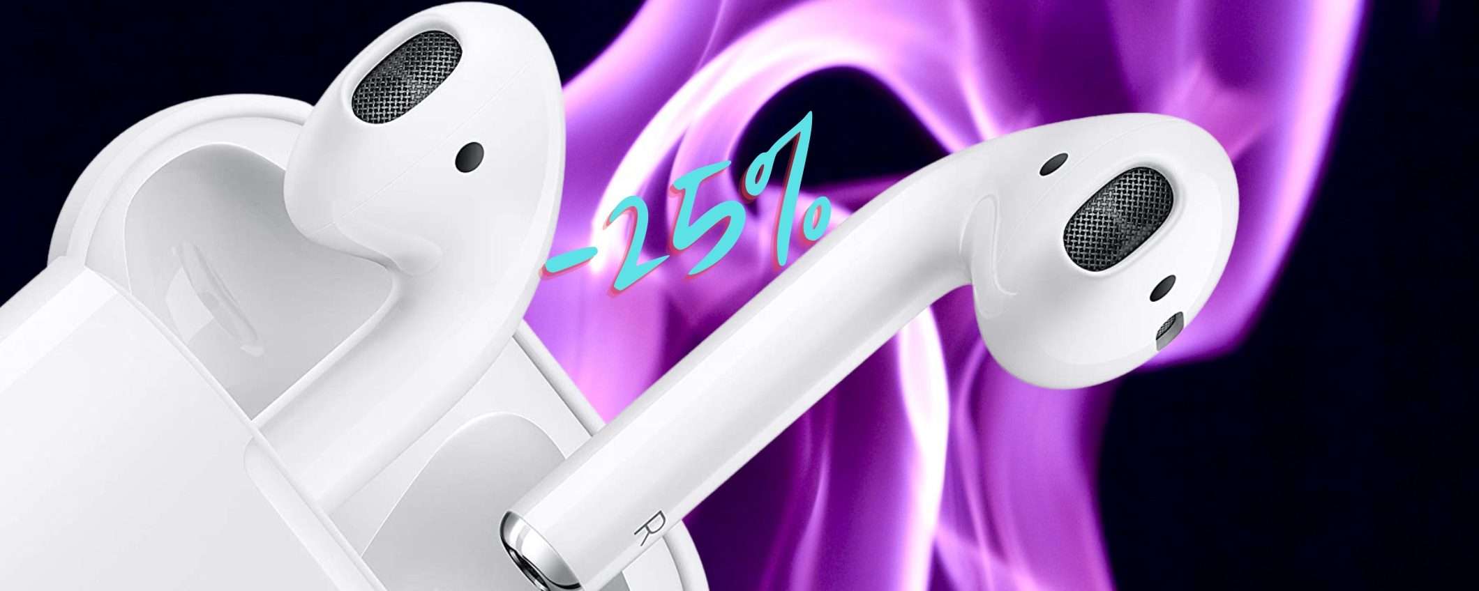 Apple AirPods (2a gen) a prezzo SHOCK su Amazon, SCONTO del 25%