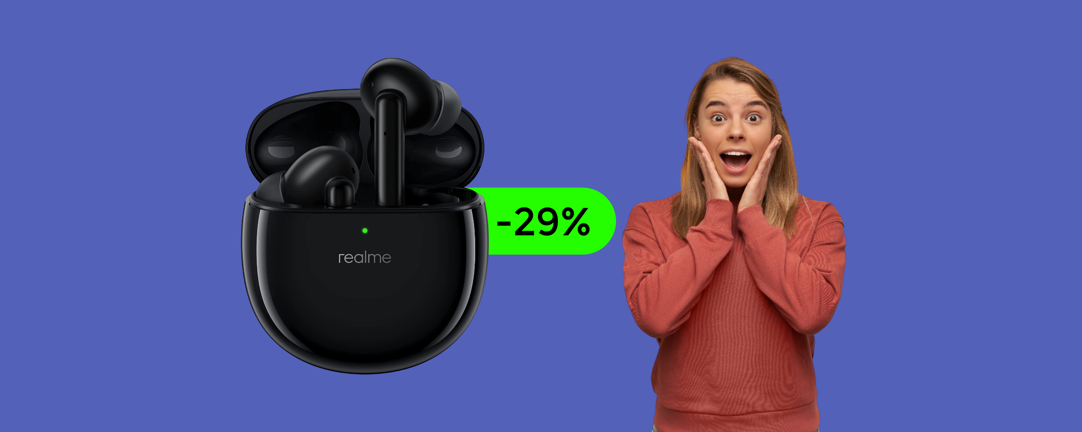 Auricolari Realme: lo SCONTO giusto per averli a prezzo da sogno (-29%)