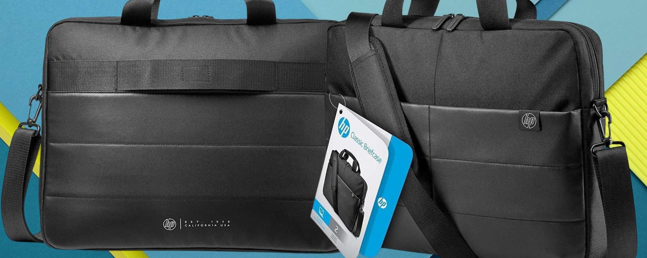 HP, l'iconica borsa per PC CROLLA a 13€ su Amazon: da prendere subito (-44%)