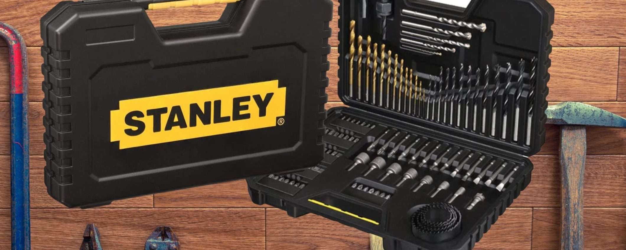 Stanley: mega kit 100 in 1 a 23€, BOMBA fai da te su Amazon