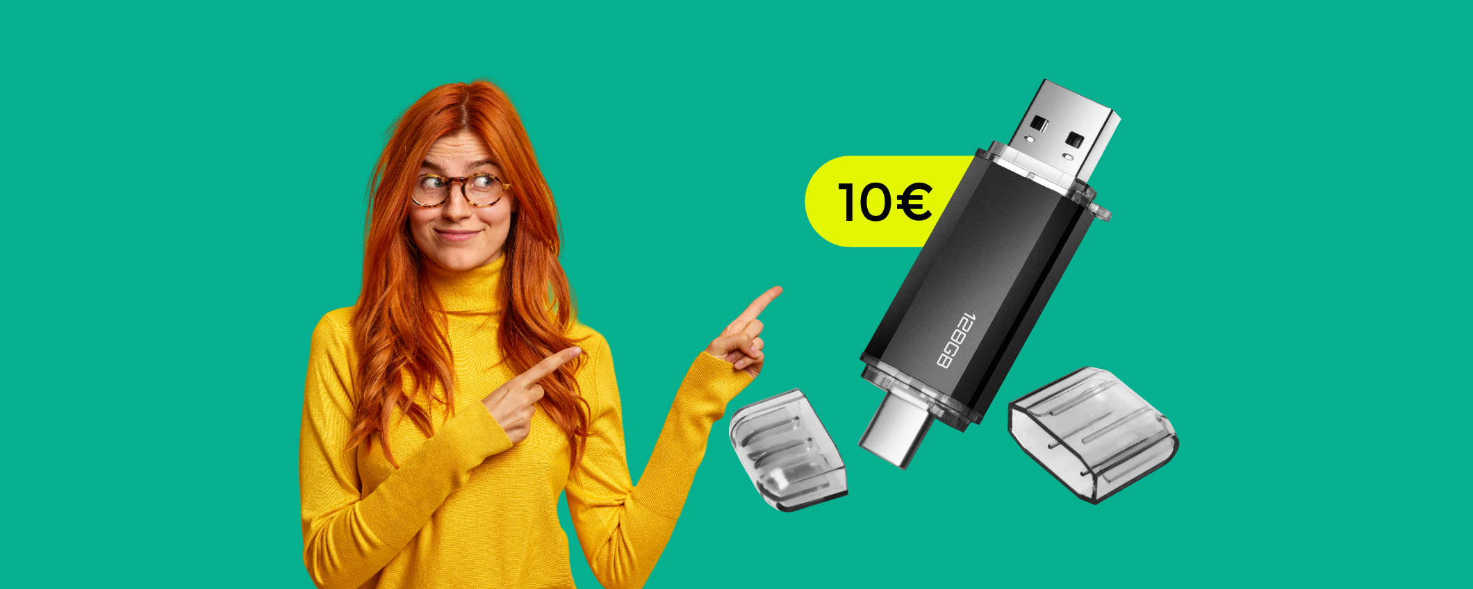 Chiavetta USB 128GB a DOPPIA uscita: un autentico regalo a soli 10€